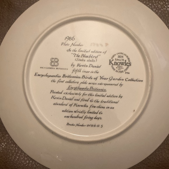 Collector plates Encyclopedia Britannica Birds of your Garden set of 4 - Picture 6 of 9